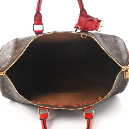 Louis Vuitton Calfskin Monogram Keepall Bandouliere 50 Coquelicot 5 of 11