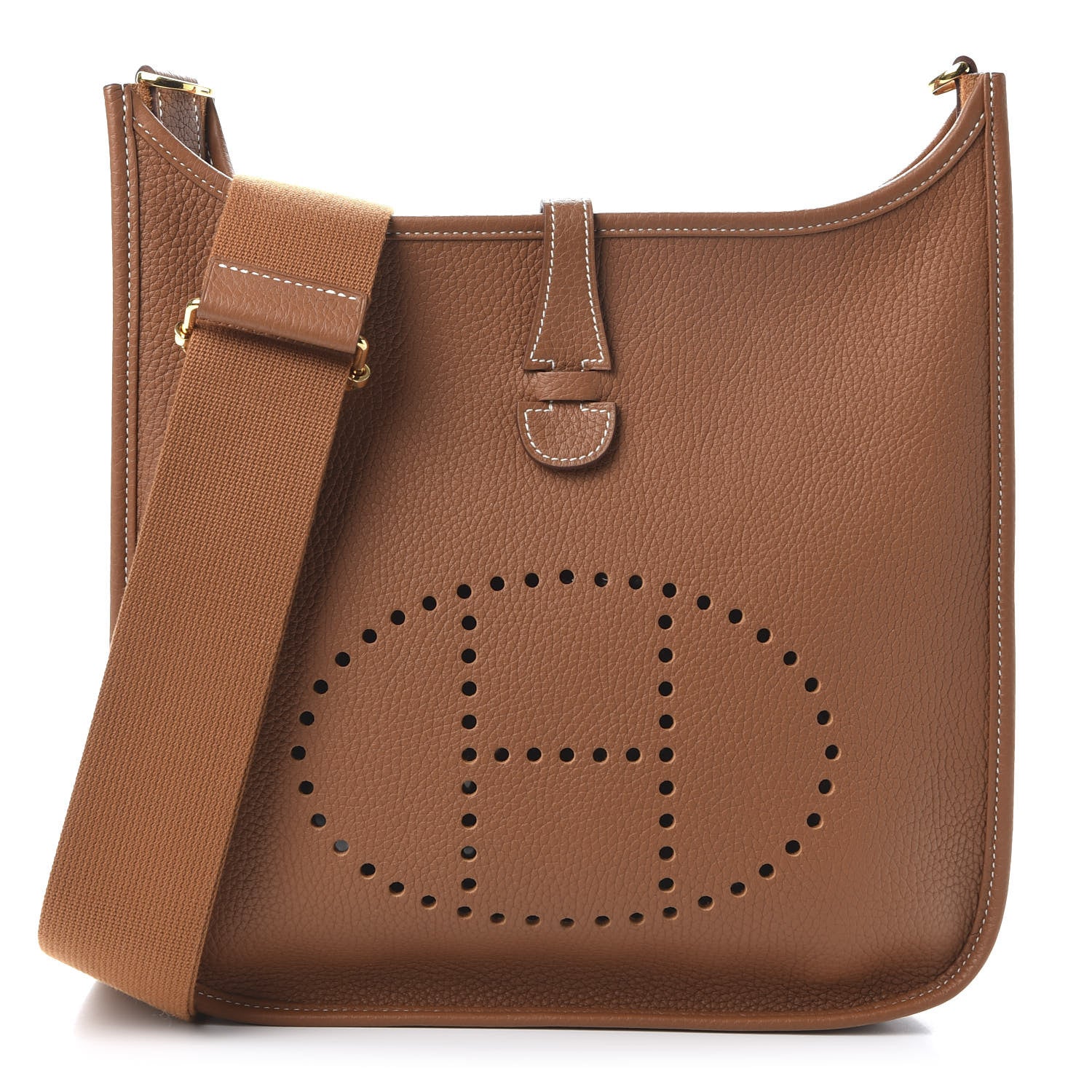 Hermes Taurillon Clemence Evelyne III PM Gold 1 of 9
