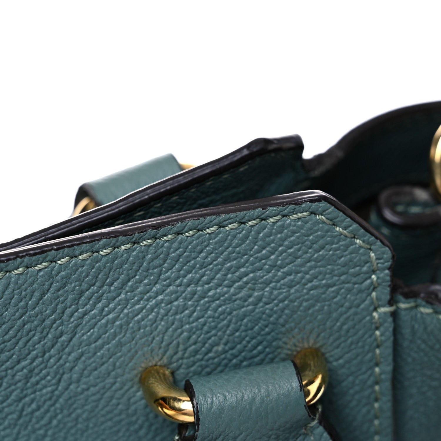 Burberry Soft Grain Calfskin Medium Buckle Tote Celadon Blue 20 of 21