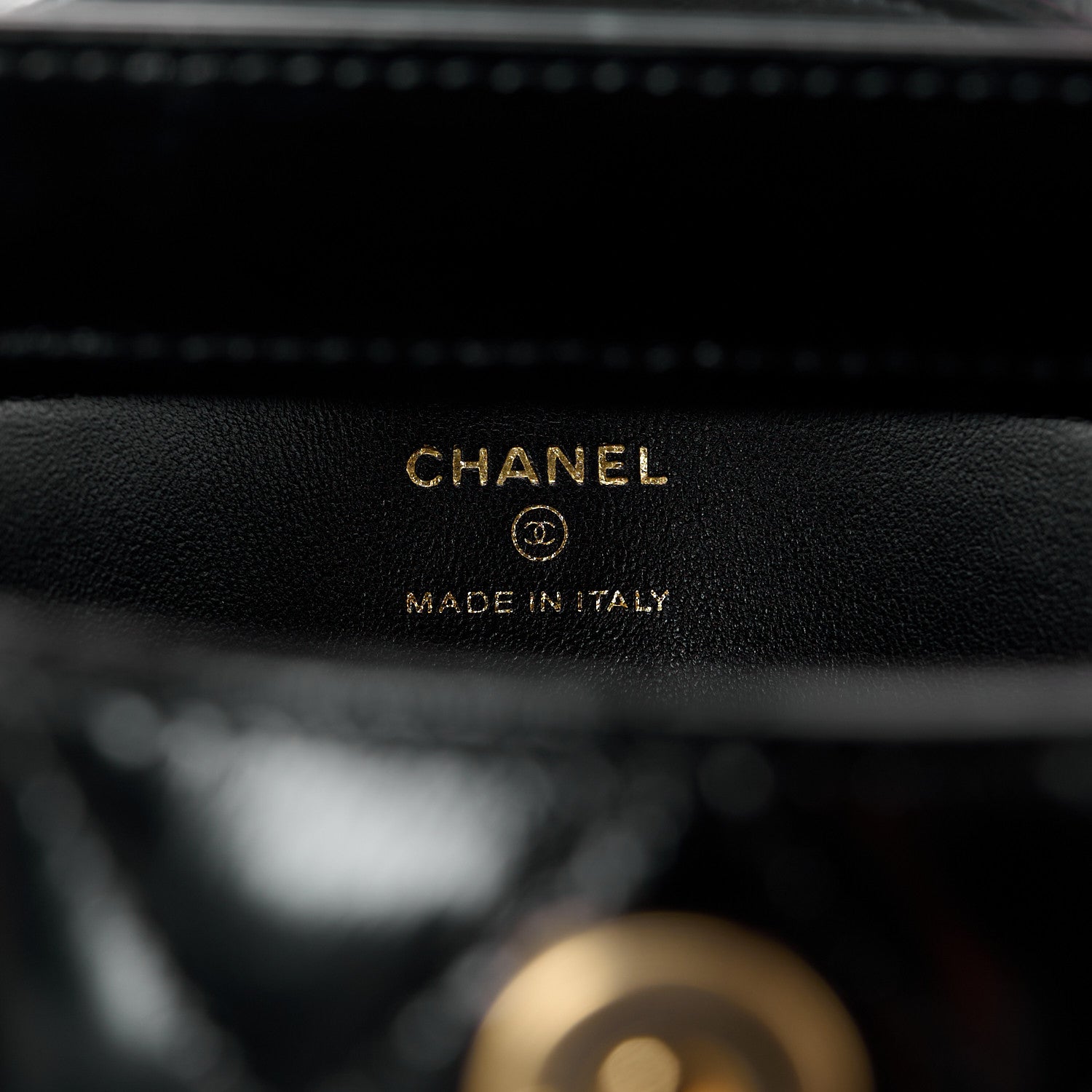 Chanel Lambskin Quilted Chain Top Handle Vanity With Chain Black 7 of 13