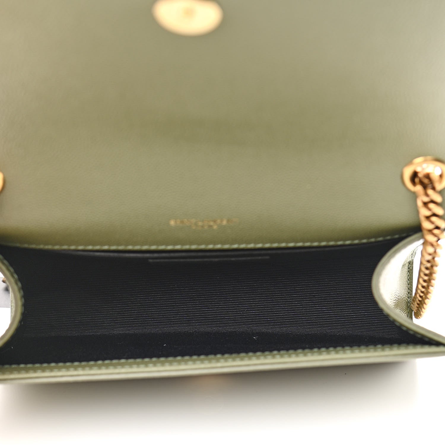 Saint Laurent Grain De Poudre Small Monogram Kate Satchel Light Sage 4 of 9