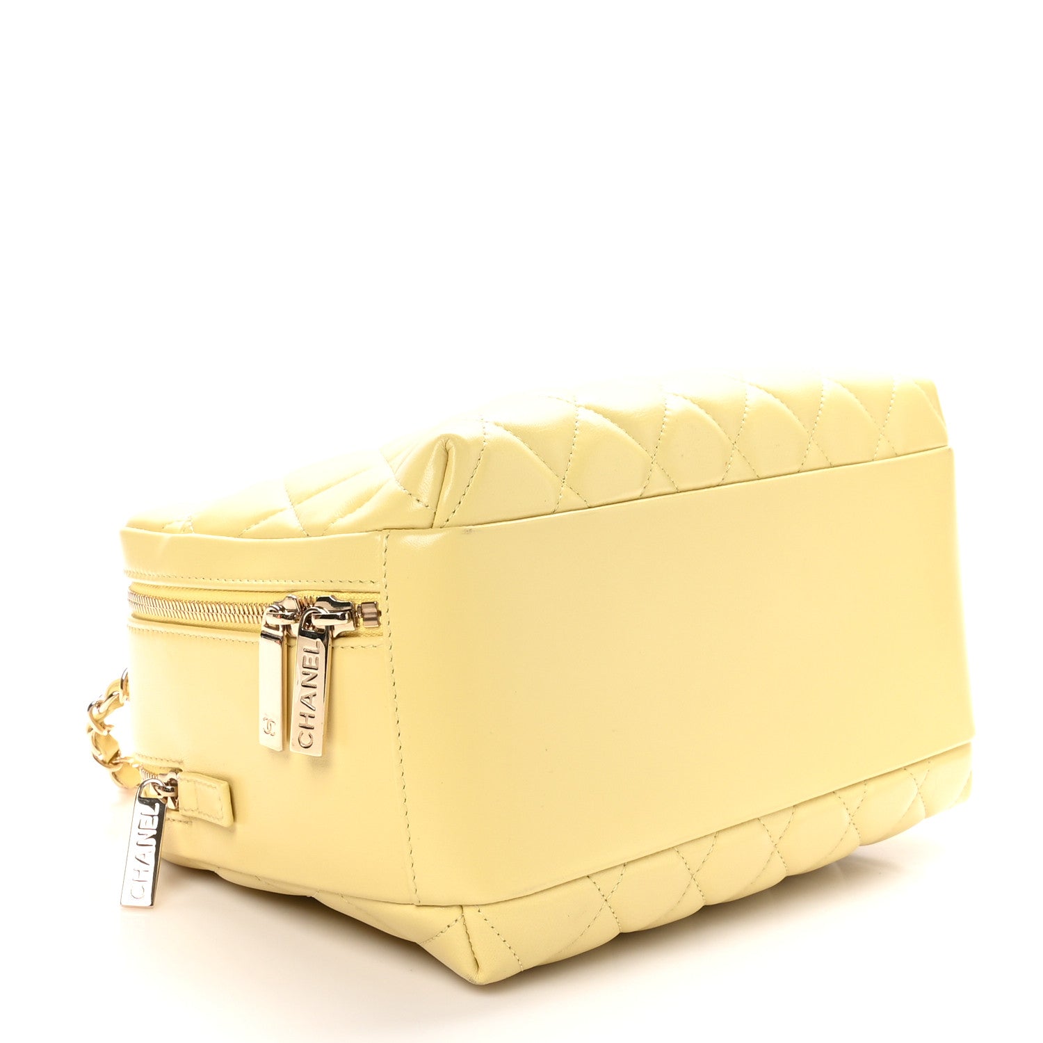 Chanel Lambskin Quilted Medium Trendy CC Bowling Bag Yellow 4 of 10