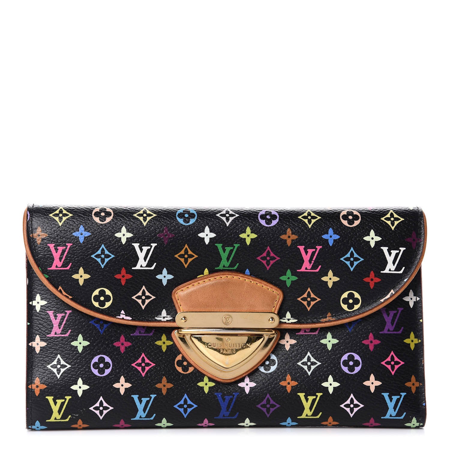 Louis Vuitton Monogram Multicolor Eugenie Wallet Black Grenade 1 of 11