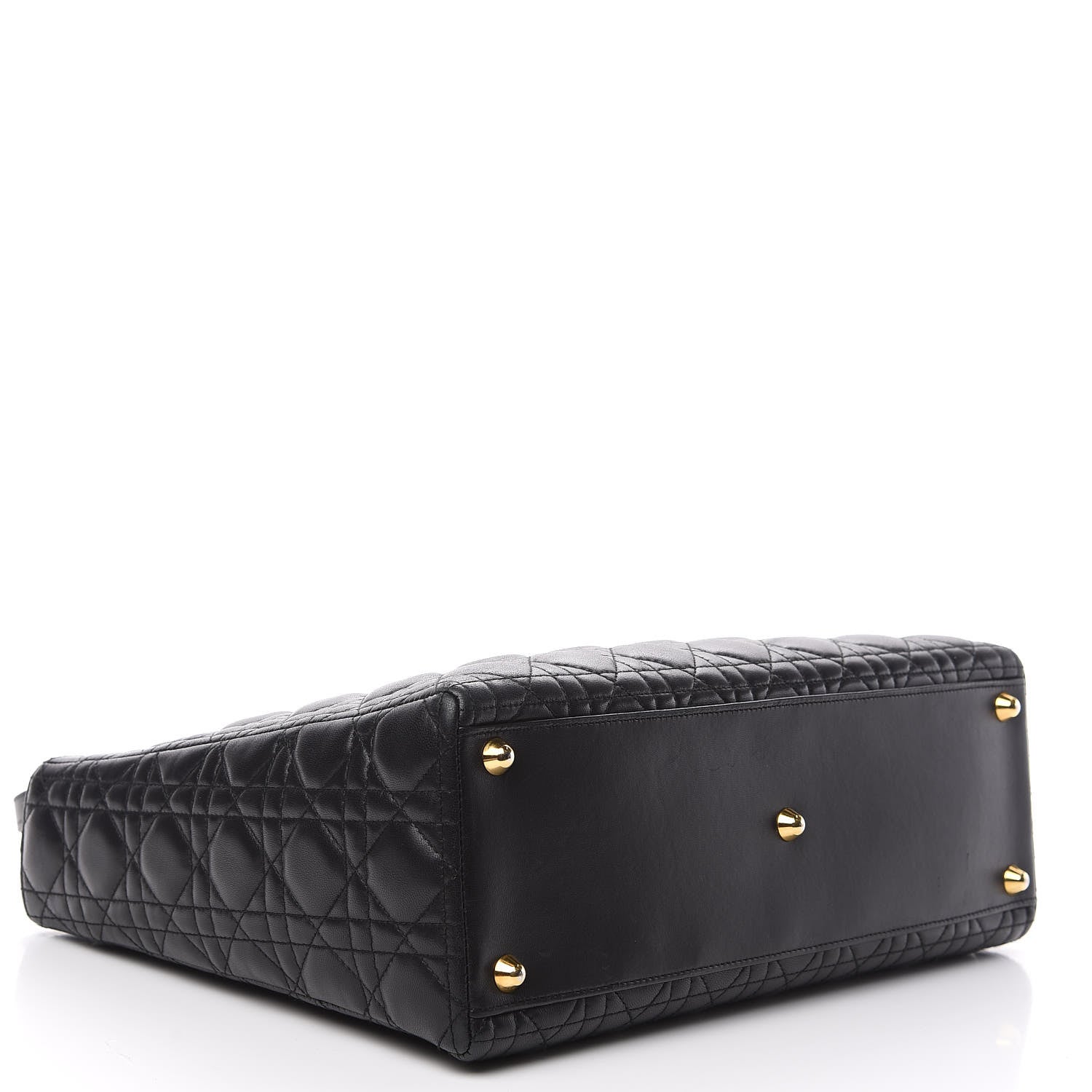 Christian Dior Lambskin Cannage Large Lady Dior Black 3 of 12
