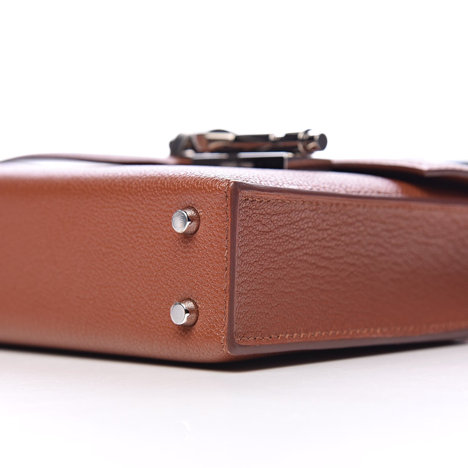 Hermes Chevre Mysore Mini Verrou Large Strap Bag Gold 9 of 11