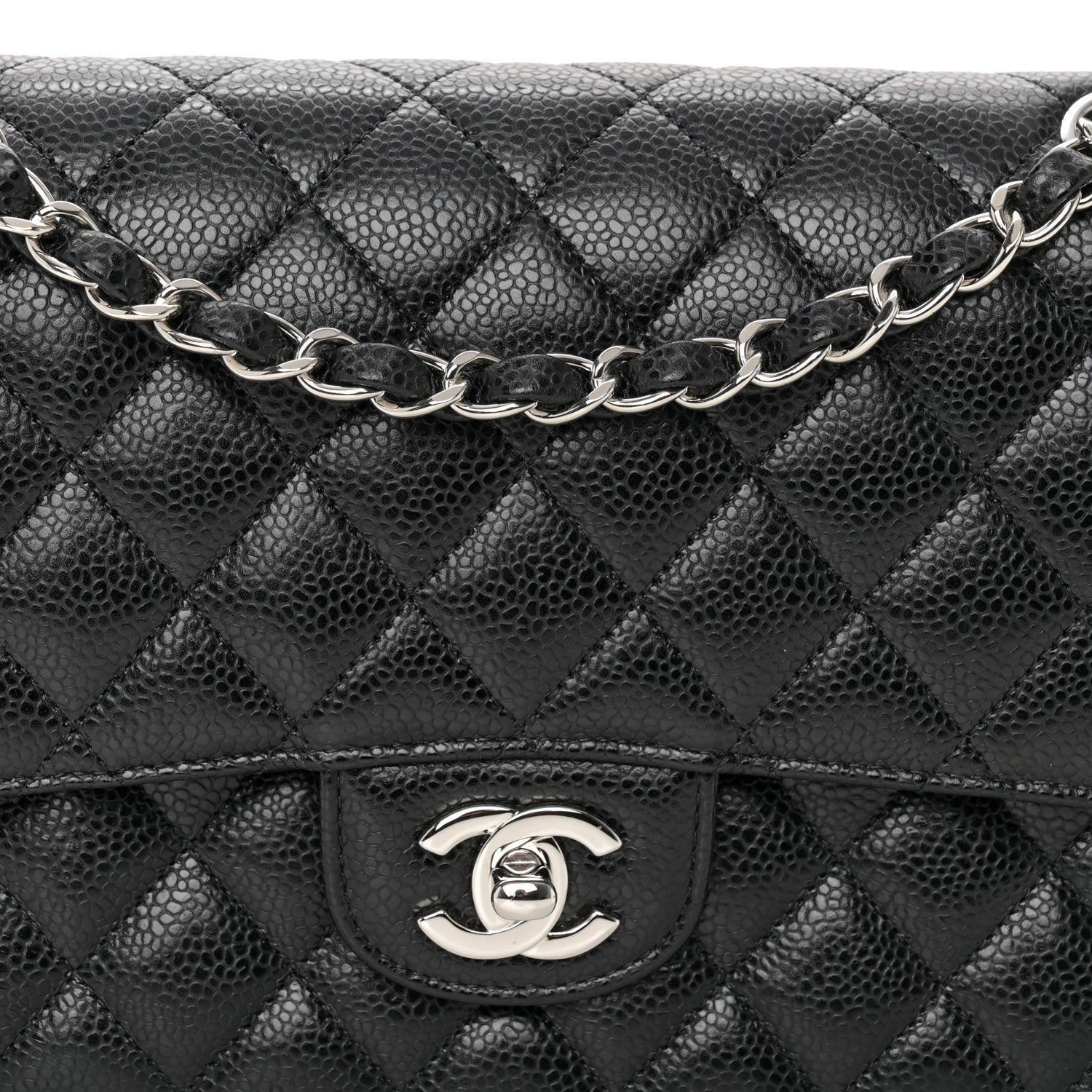 Chanel Caviar Quilted Medium Double Flap Black 8 of 11