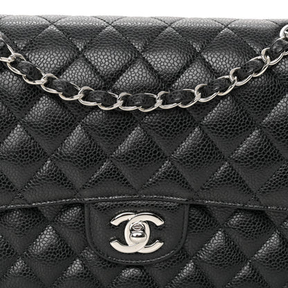 Chanel Caviar Quilted Medium Double Flap Black 8 of 11