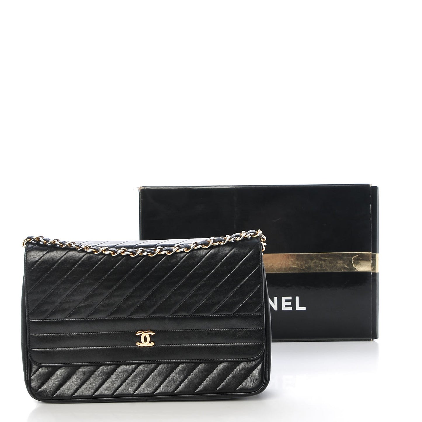 Lambskin Quilted Small Single Flap Black