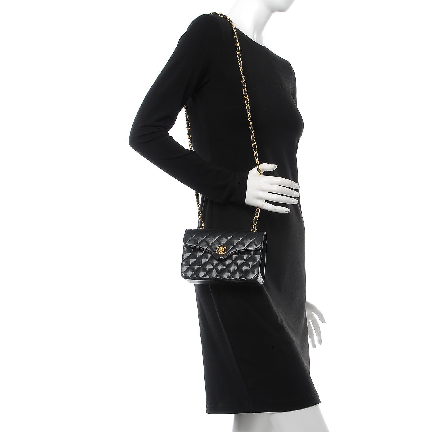 Chanel Lambskin Quilted Extra Mini Flap Black 2 of 10