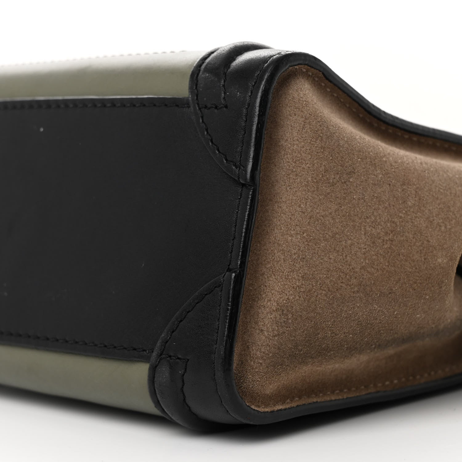 Celine Baby Grained Calfskin Nubuck Nano Tri-Color Luggage Stone 10 of 16