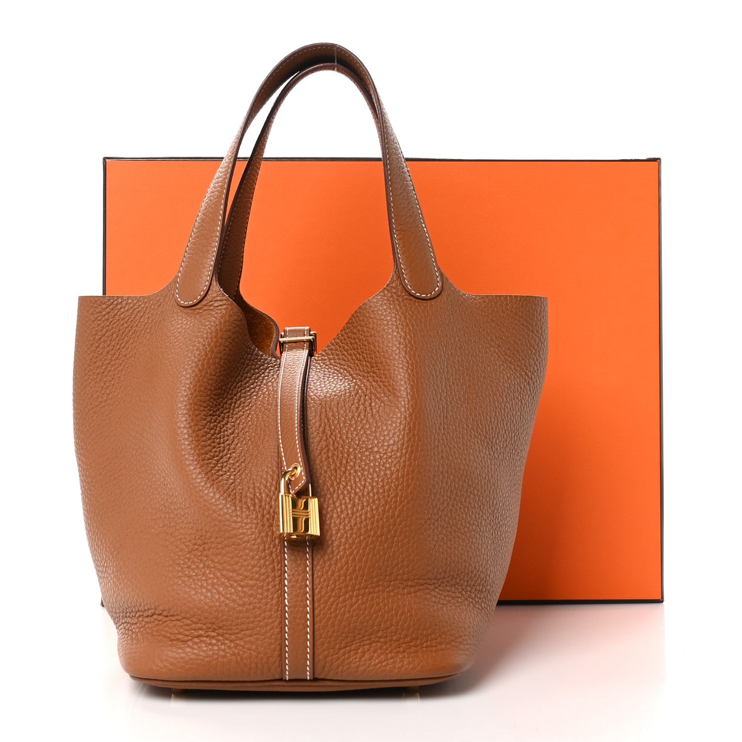 Hermes Taurillon Clemence Picotin Lock 22 MM Gold 13 of 13