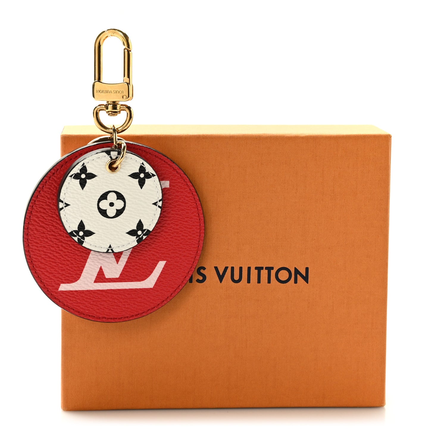 Monogram Giant Bag Charm Key Holder Rouge