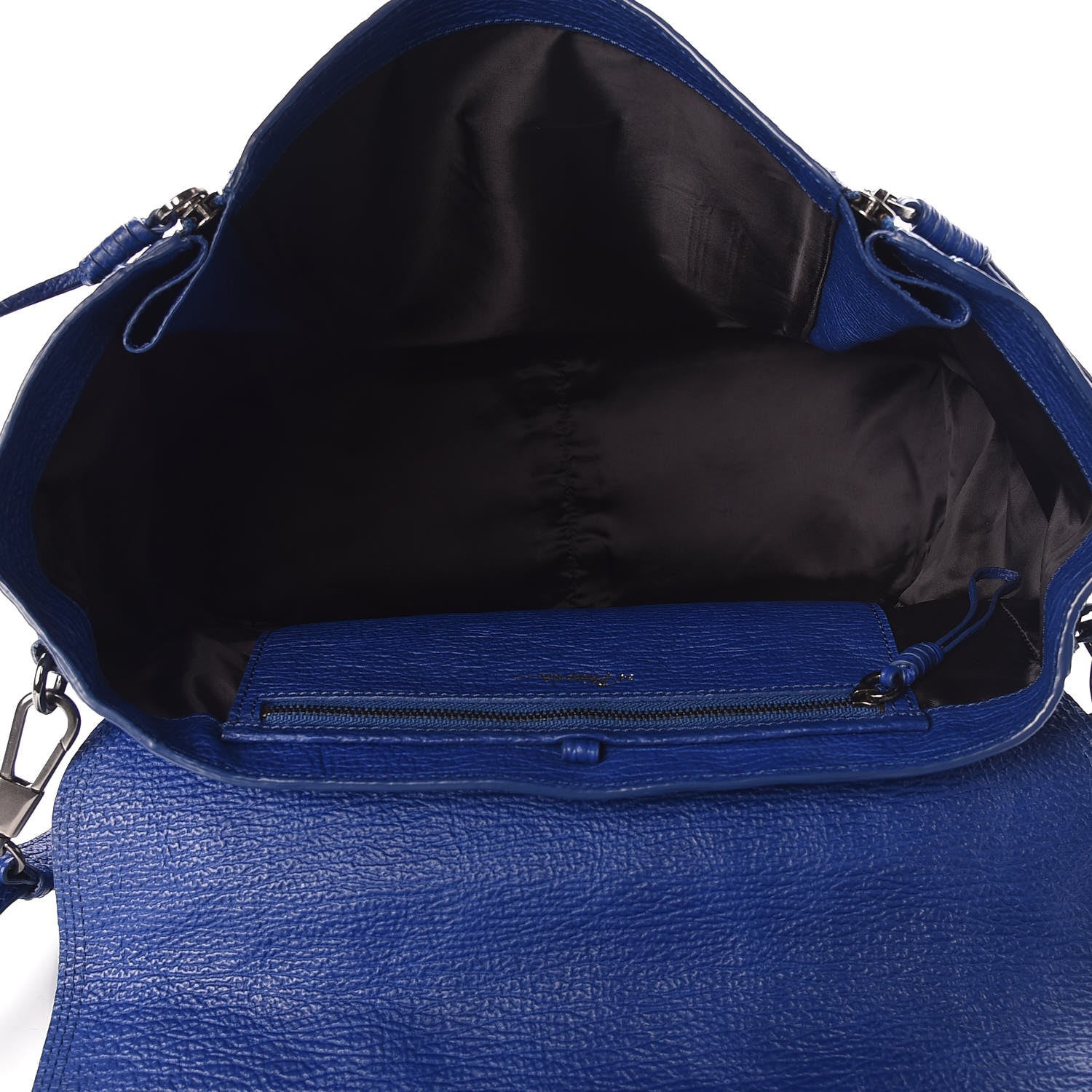 3.1 Phillip Lim 3.1 Textured Calfskin Large Pashli Satchel Cobalt 5 of 10