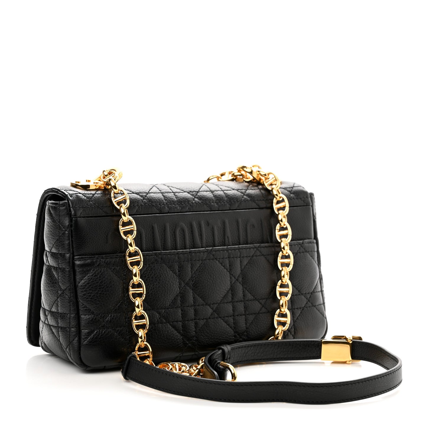 Calfskin Cannage Small Caro Bag Black