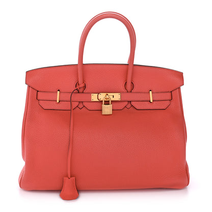 Hermes Taurillon Clemence Birkin 35 Bougainvillea 1 of 9