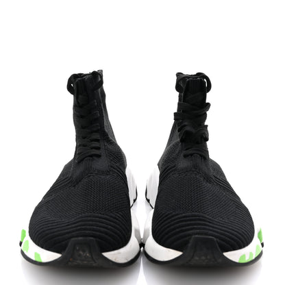 Balenciaga Knit Womens Speed Lace Up Graffiti Sneakers 36 Black White Fluo Green 3 of 10
