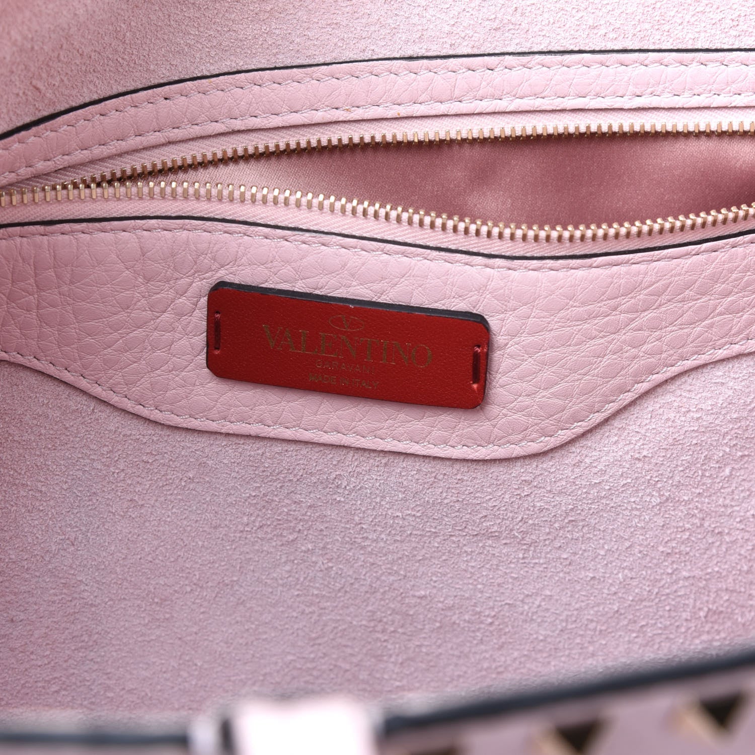 Valentino Garavani Grained Calfskin Rockstud Shoulder Tote Rose Quartz 7 of 8