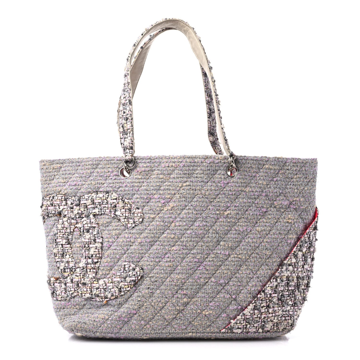 Chanel Tweed Quilted Cambon Tote Grey 1 of 13