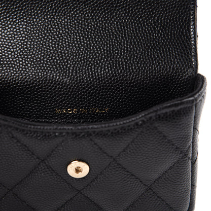 Chanel Caviar Quilted Pearl Card Holder On Chain Black 9 of 11