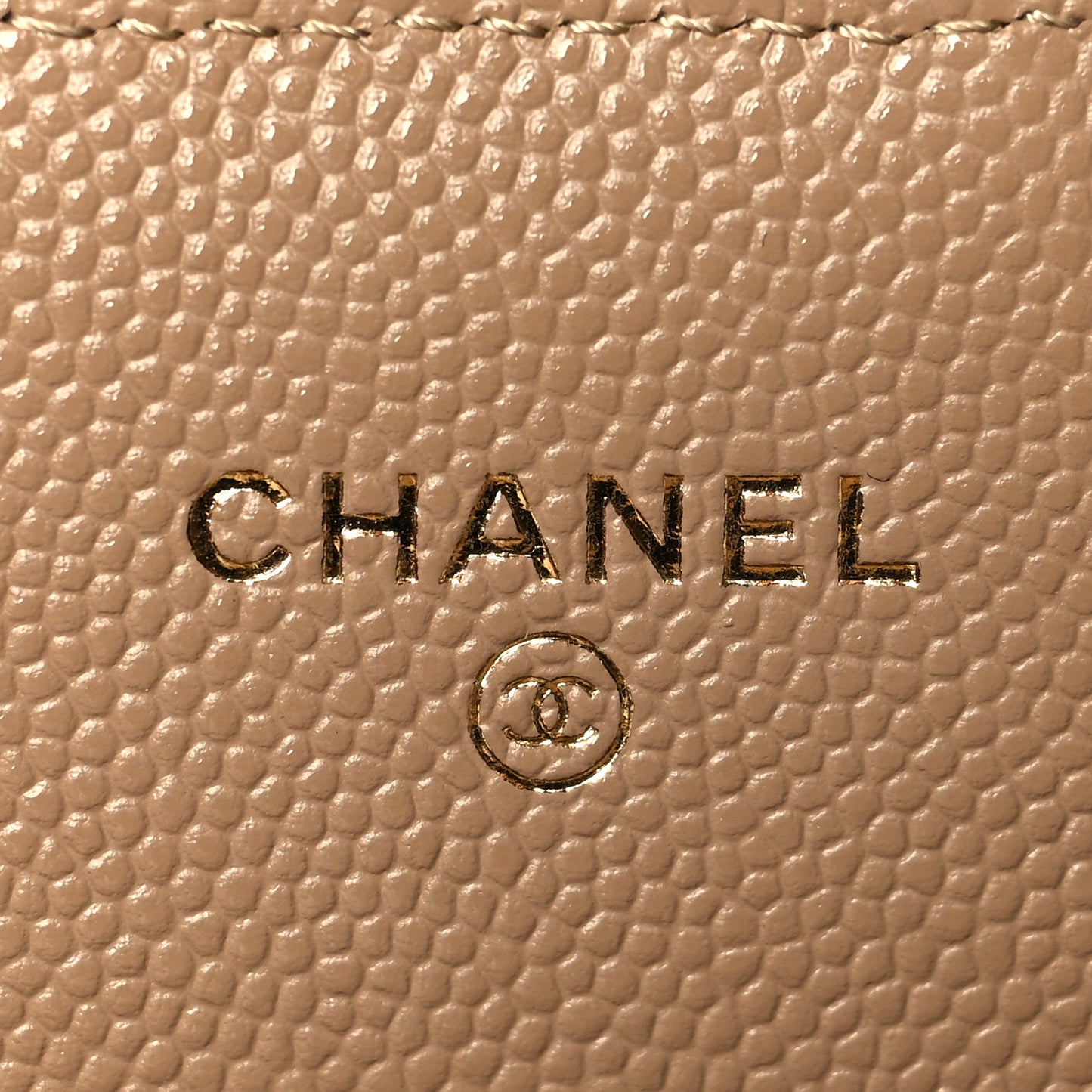 Caviar Quilted Mini Chain Bag Dark Beige