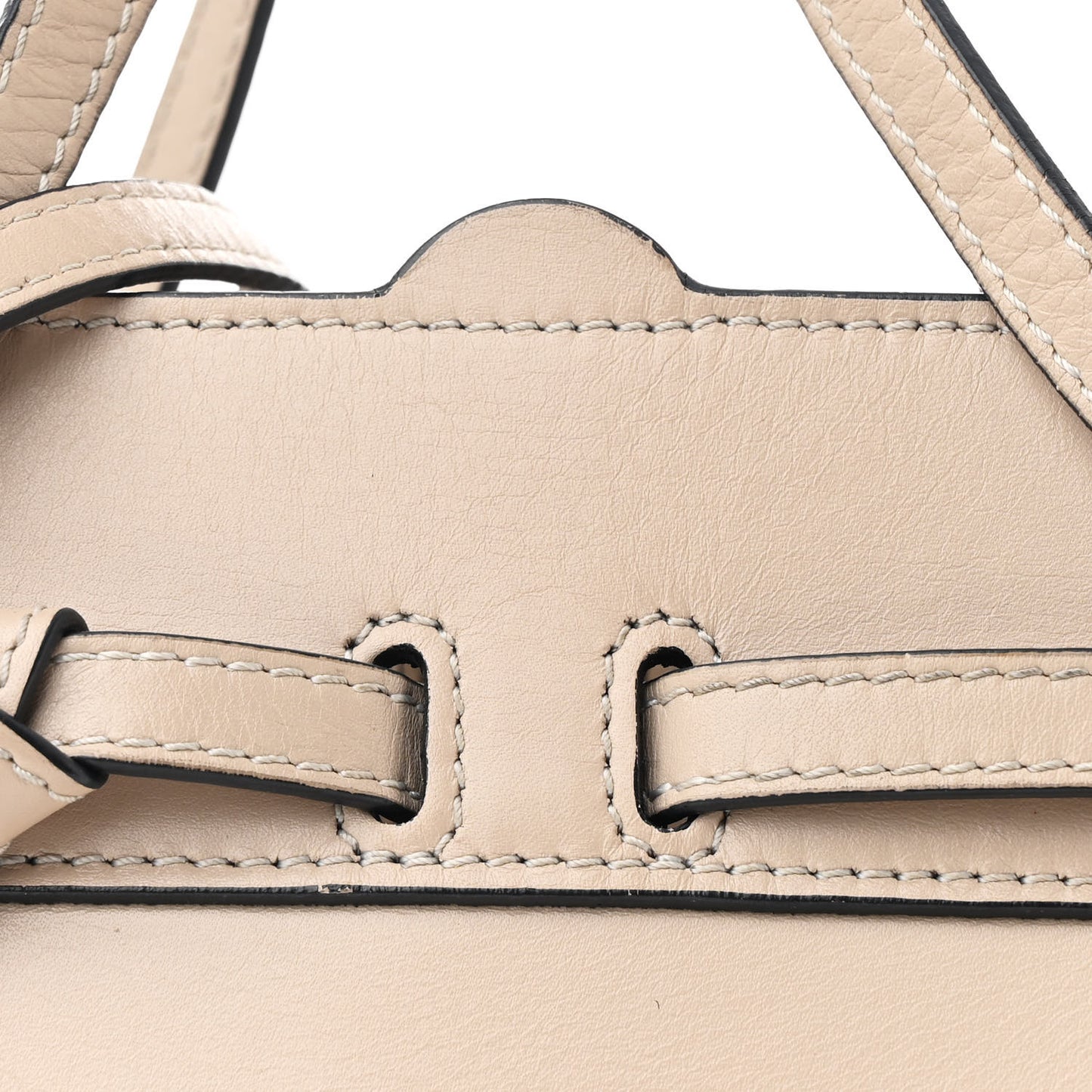 Boxcalf Mini Lazo Tote Beige