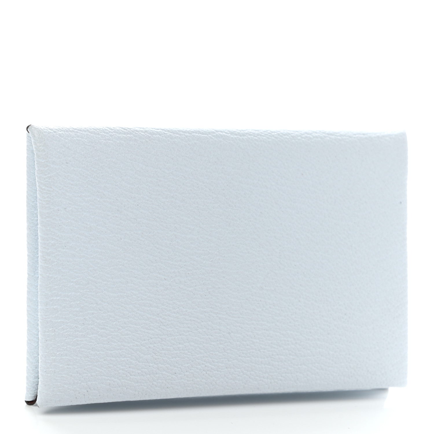 Hermes Chevre Mysore Verso Calvi Card Case Bleu Brume Brique 3 of 8