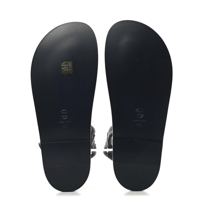 Chanel Denim Quilted Dad Sandals 40 Grey 5 of 8