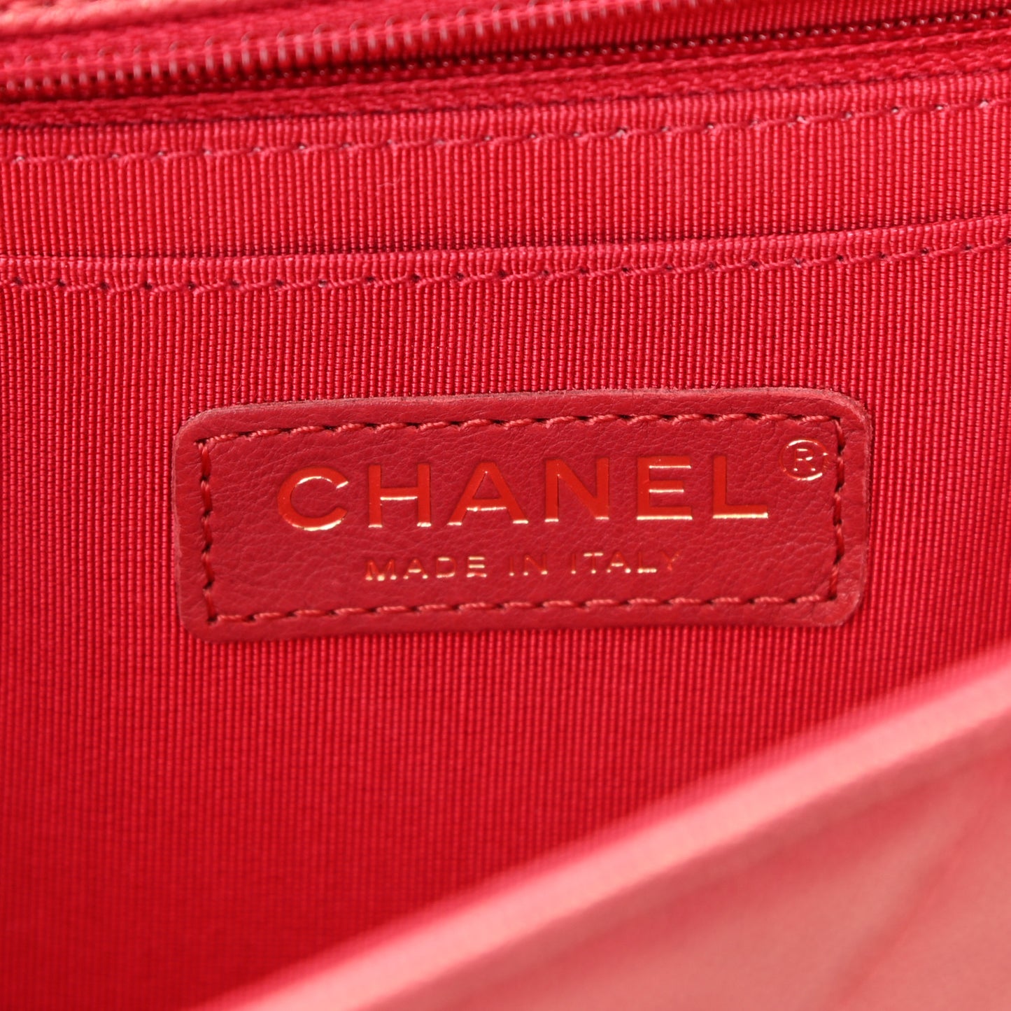 Metallic Caviar Chevron Quilted Medium Statement Flap Dark Pink