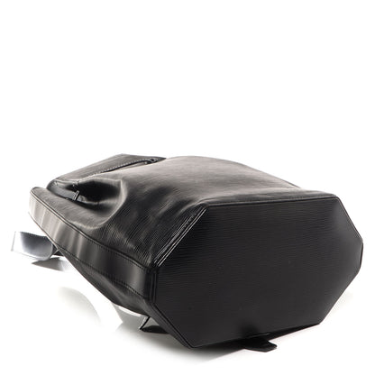 Louis Vuitton Epi Sac a Dos Drawstring Bag Black 5 of 8