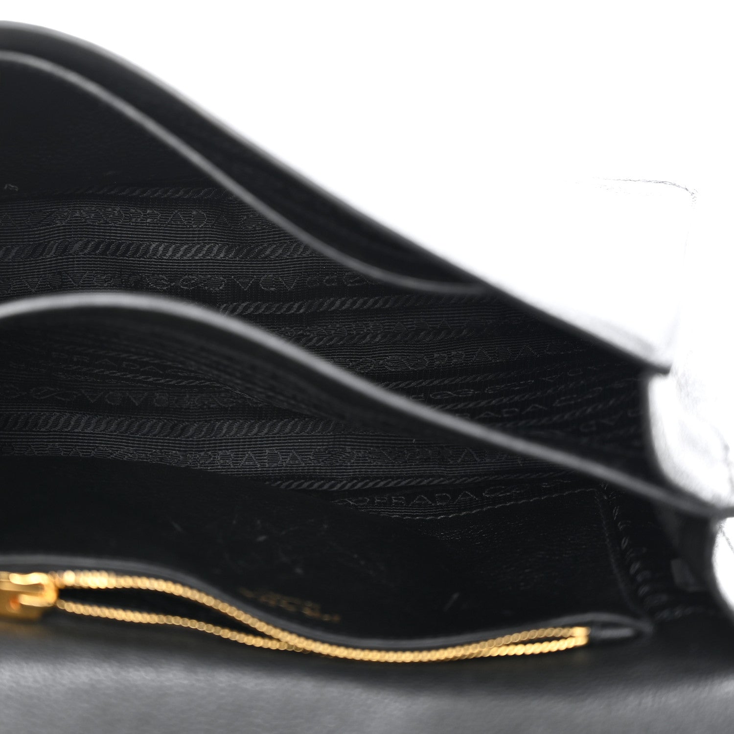 Prada Vitello Daino Double Strap Flap Crossbody Black 5 of 14