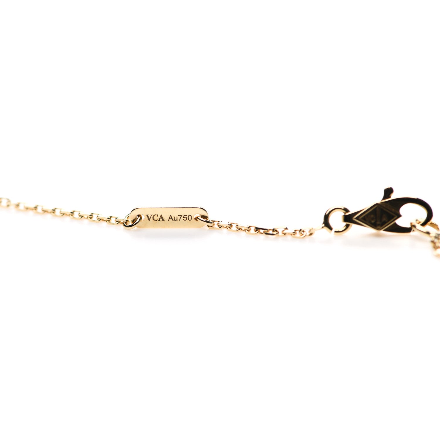 Van Cleef & Arpels 18K Yellow Gold Mother of Pearl Sweet Alhambra Butterfly Pendant Necklace 4 of 6