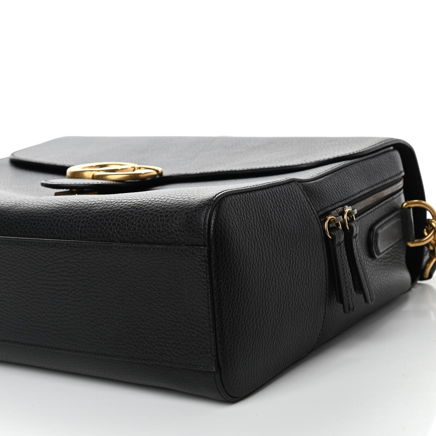Dollar Calfskin GG Marmont Briefcase Black