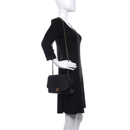 Chanel Lambskin Quilted Medium Single Flap Black 2 of 9
