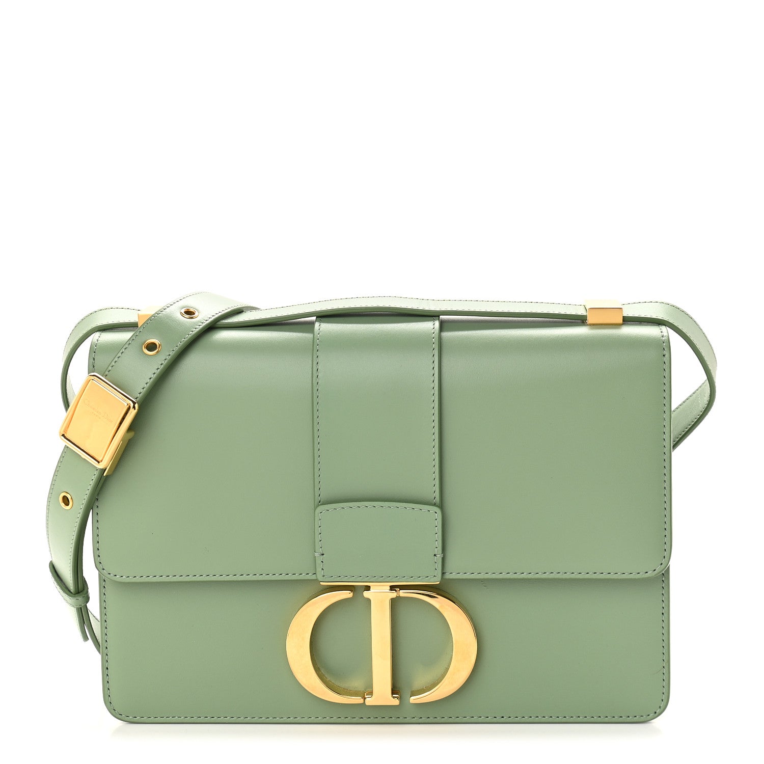 Christian Dior Smooth Calfskin 30 Montaigne Flap Bag Mint Green 1 of 9