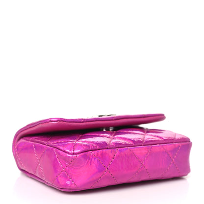 Chanel Patent Lambskin Quilted CC Hook Card Holder Pink 4 of 11