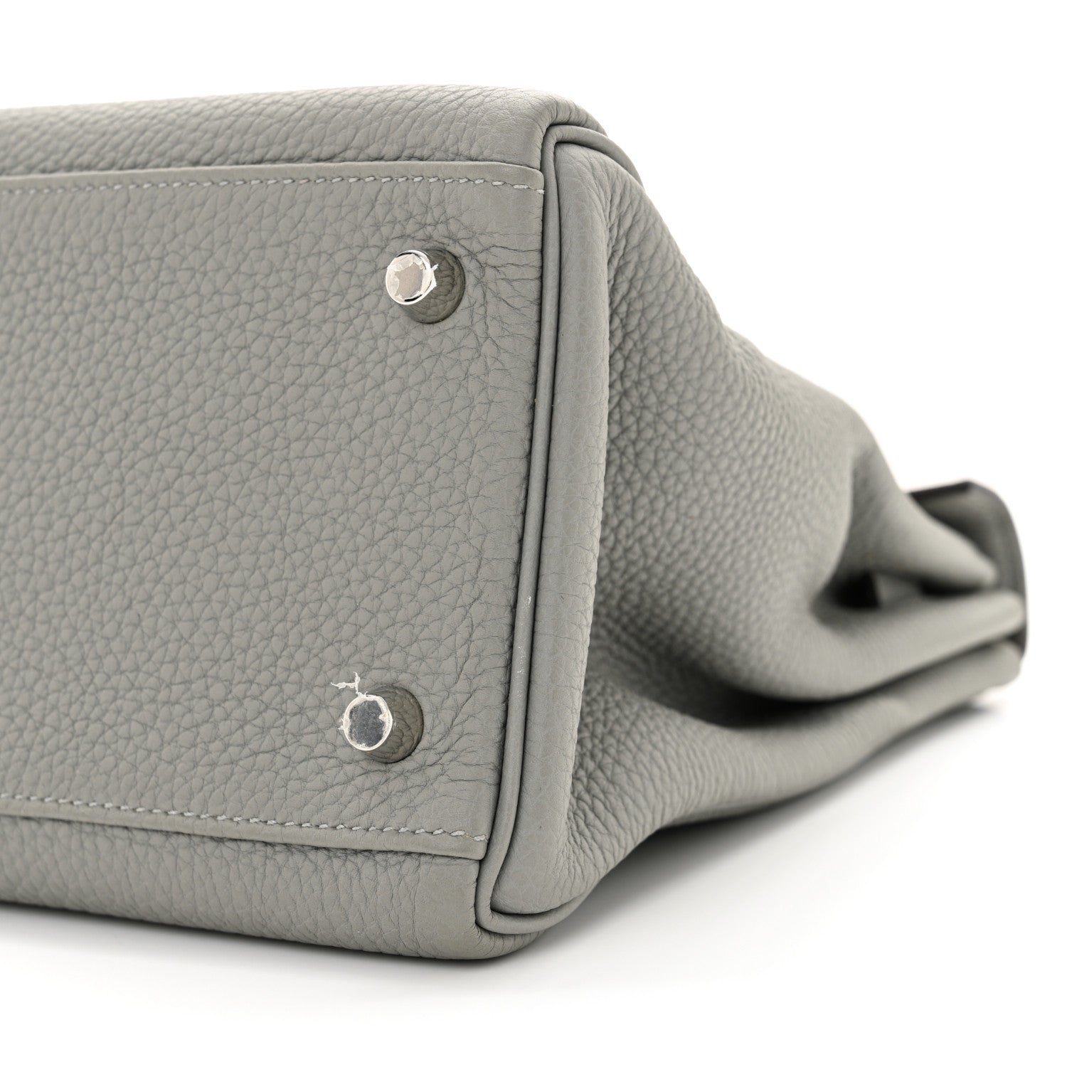 Hermes Togo Horseshoe Kelly Retourne 28 Gris Mouette Rouge Grenat 4 of 5