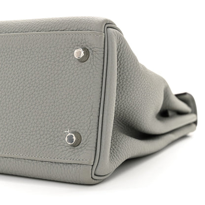 Hermes Togo Horseshoe Kelly Retourne 28 Gris Mouette Rouge Grenat 4 of 5