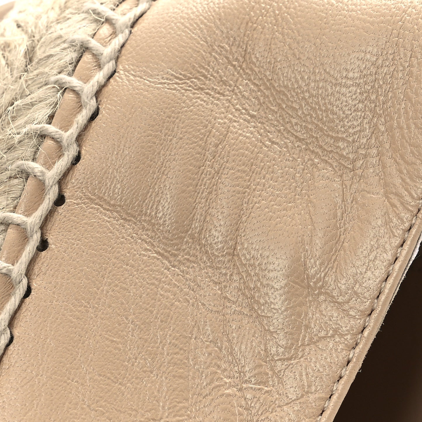 Lambskin CC Espadrilles 38 Beige Black