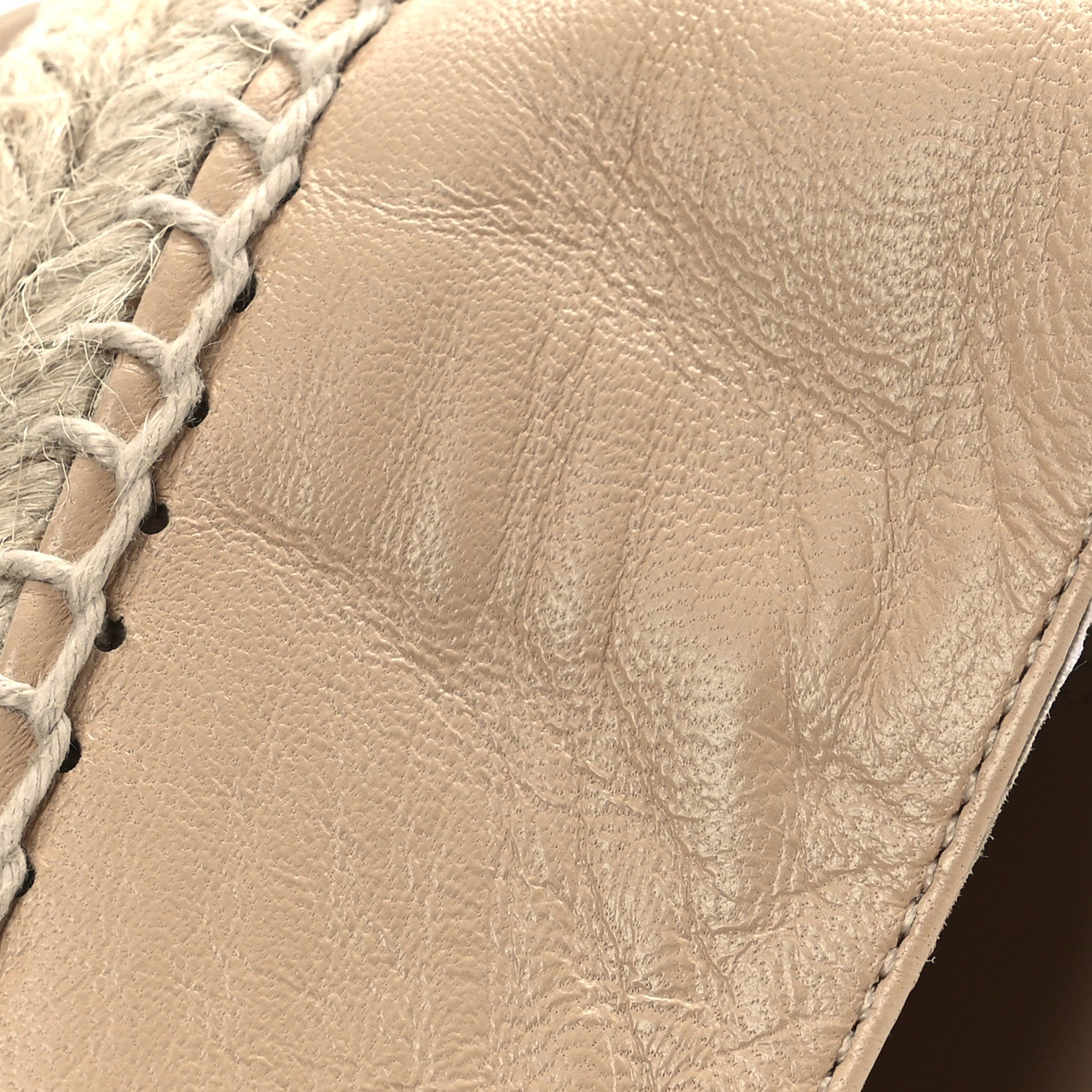 Chanel Lambskin CC Espadrilles 38 Beige Black 11 of 12