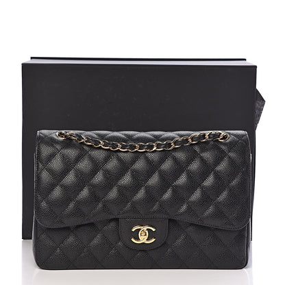 Chanel Caviar Quilted Jumbo Double Flap Black 13 of 13