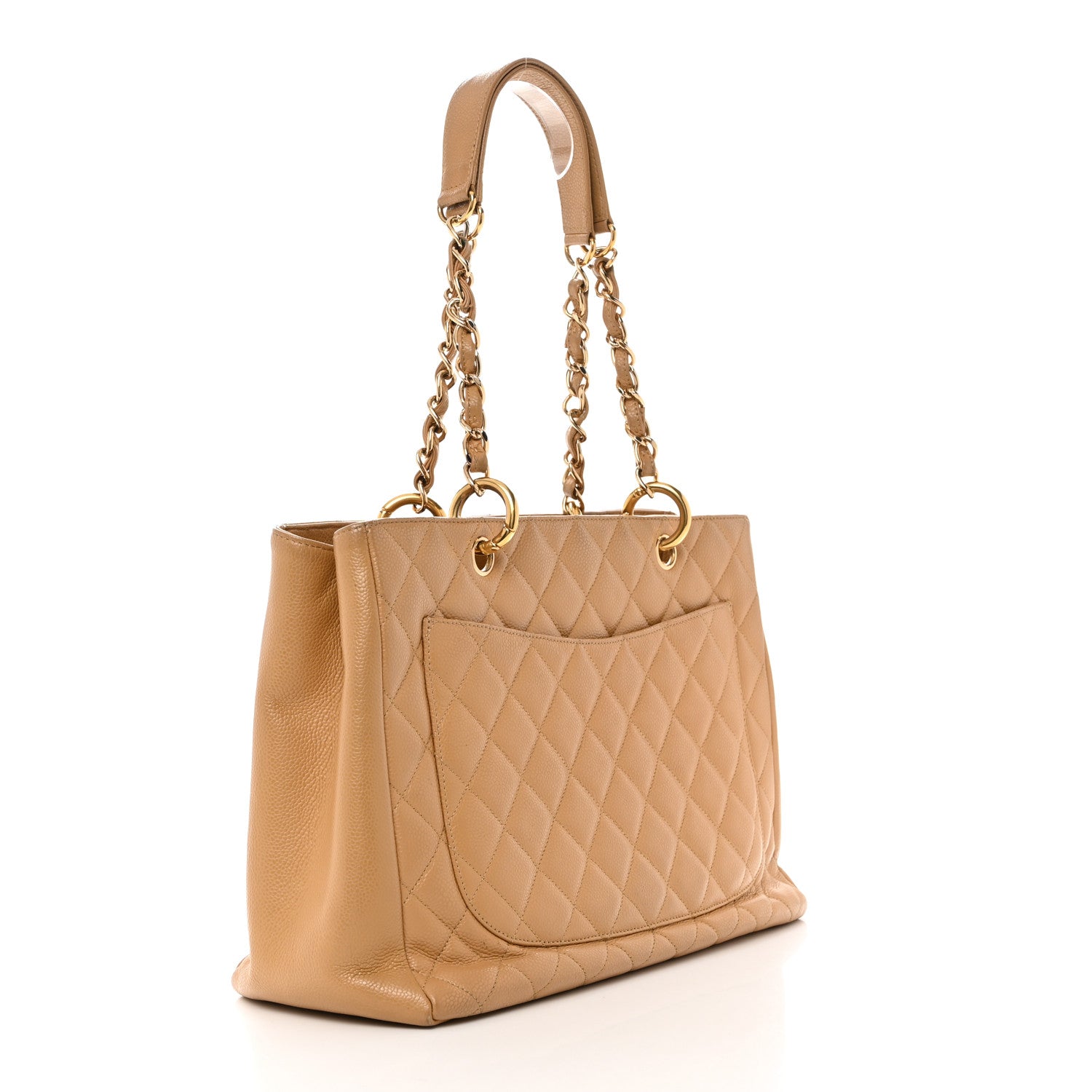 Chanel Caviar Quilted Grand Shopping Tote GST Beige Clair 3 of 12