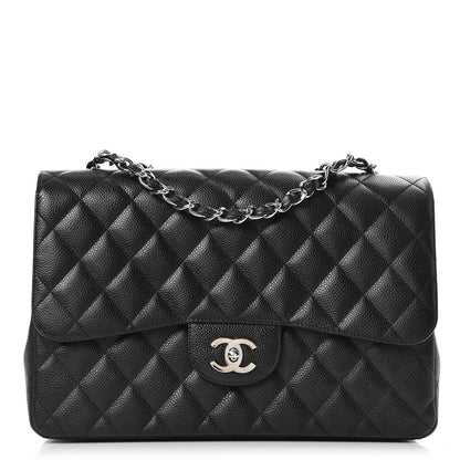 Chanel Caviar Quilted Jumbo Single Flap Black 1 of 10