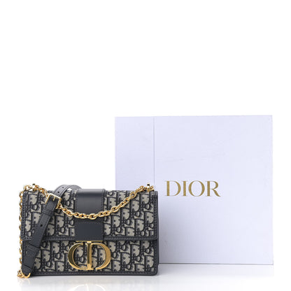 Christian Dior Oblique 30 Montaigne Chain Flap Bag Blue 12 of 12