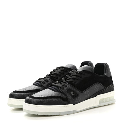 Louis Vuitton Monogram Eclipse Mens LV Trainer Sneakers 9 Black 3 of 10