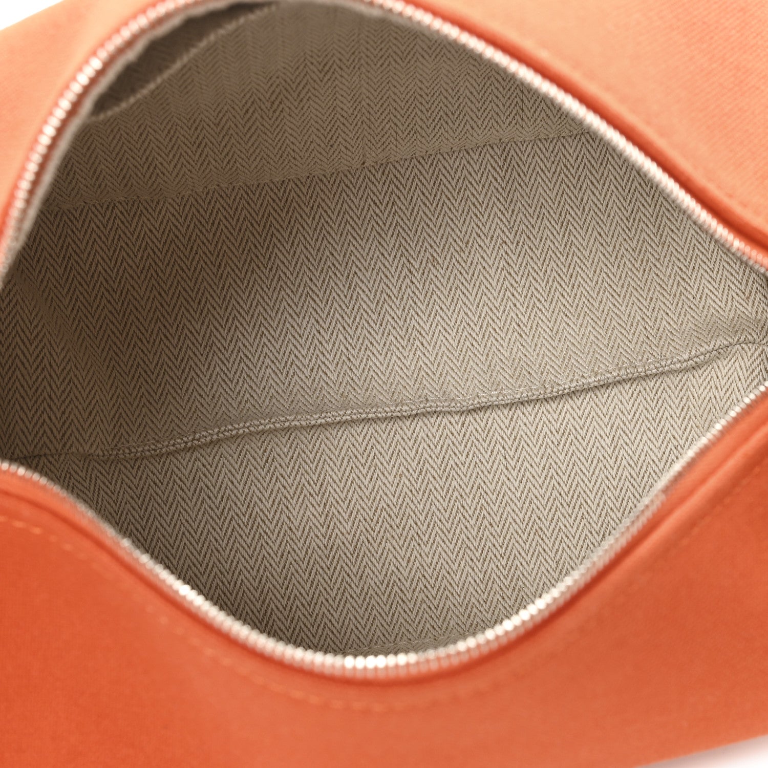 Hermes Canvas Small Bride-A-Brac Pouch Orange Feu 5 of 6