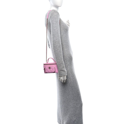 Chanel Caviar Quilted Top Handle Pocket Vanity Case Lilac 2 of 10