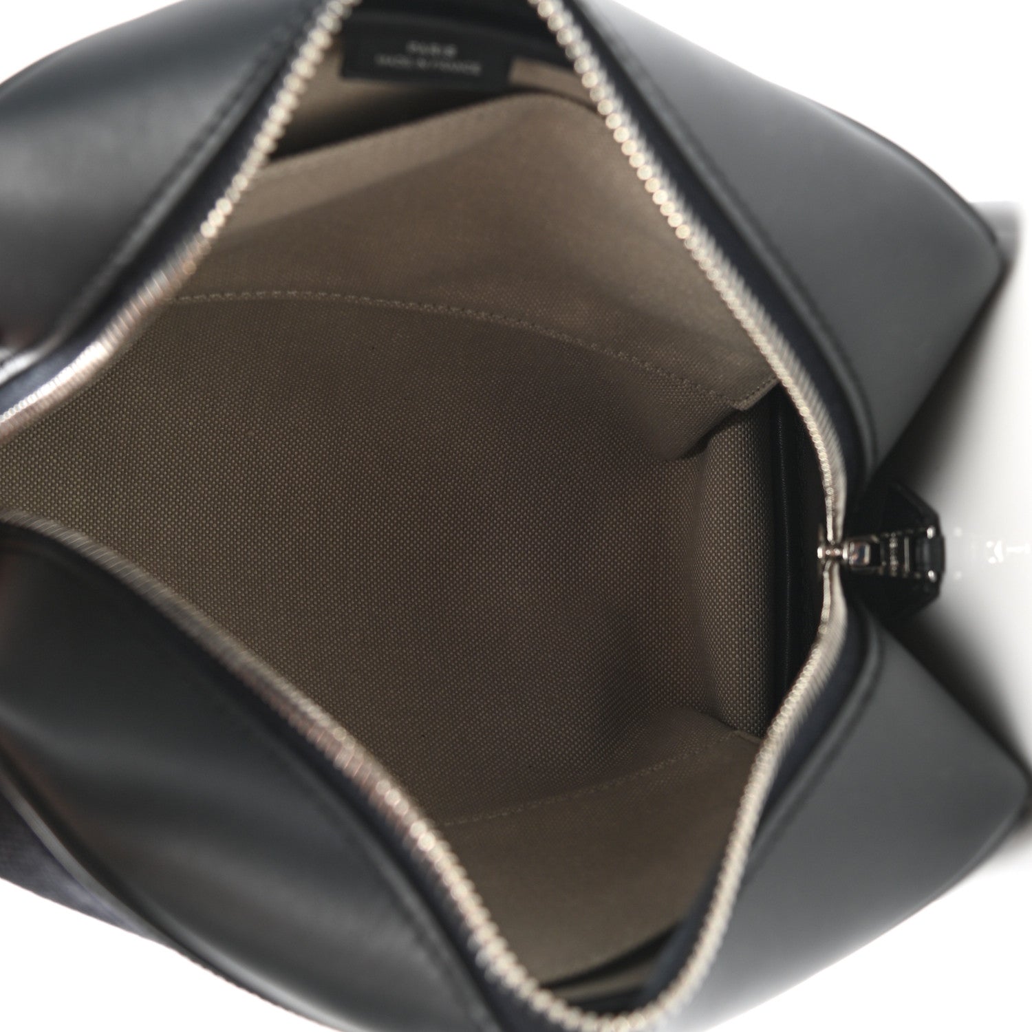 Hermes Cotton Swift Travel Cosmetic Pouch Black 5 of 9