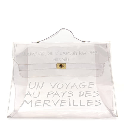 Hermes Vinyl Souvenir De L'Exposition Kelly Transparent 1 of 11