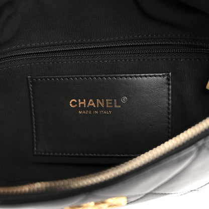Chanel Lambskin Enamel Quilted Waist Bag Black 6 of 13