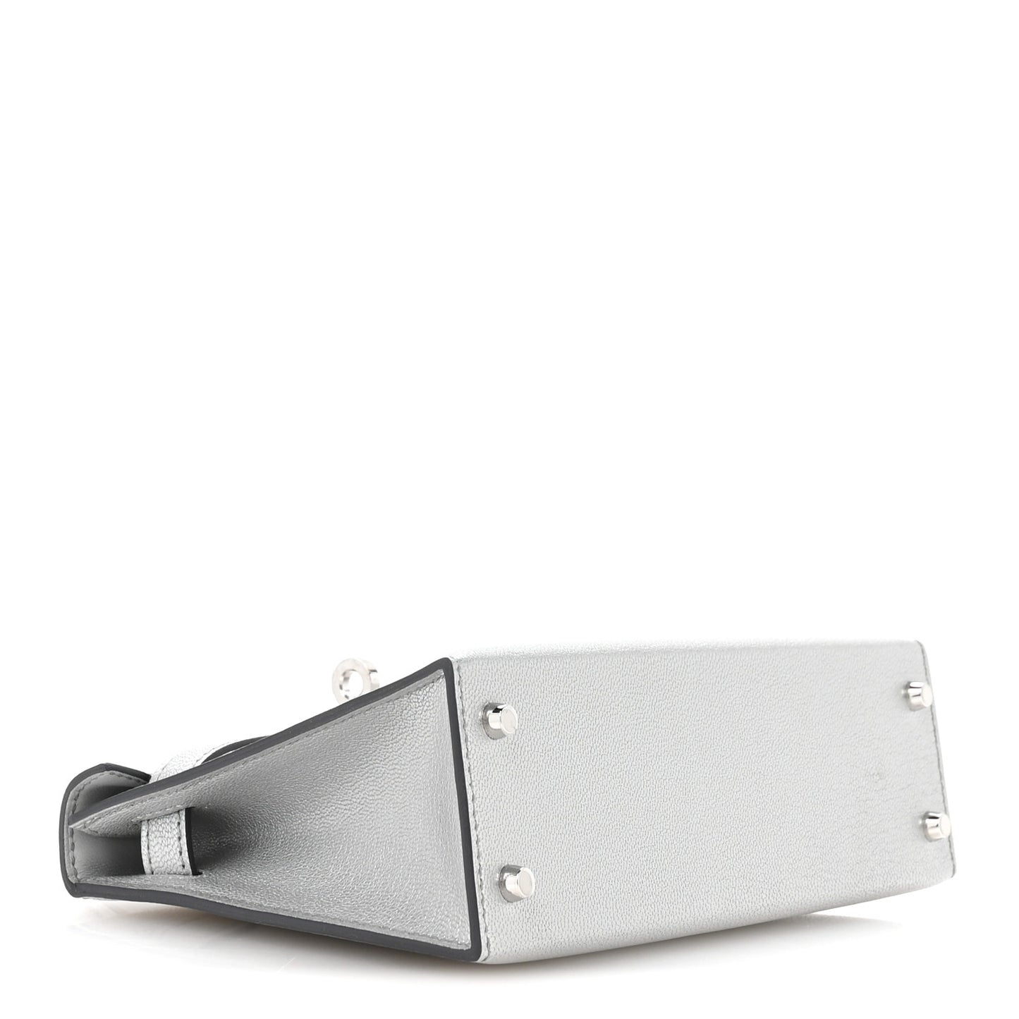 Metallic Chevre Chamkilight Mini Kelly Sellier 20 Argent